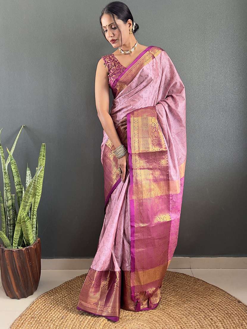 women self design bordered saree with blouse - 22041810 -  Standard Image - 4