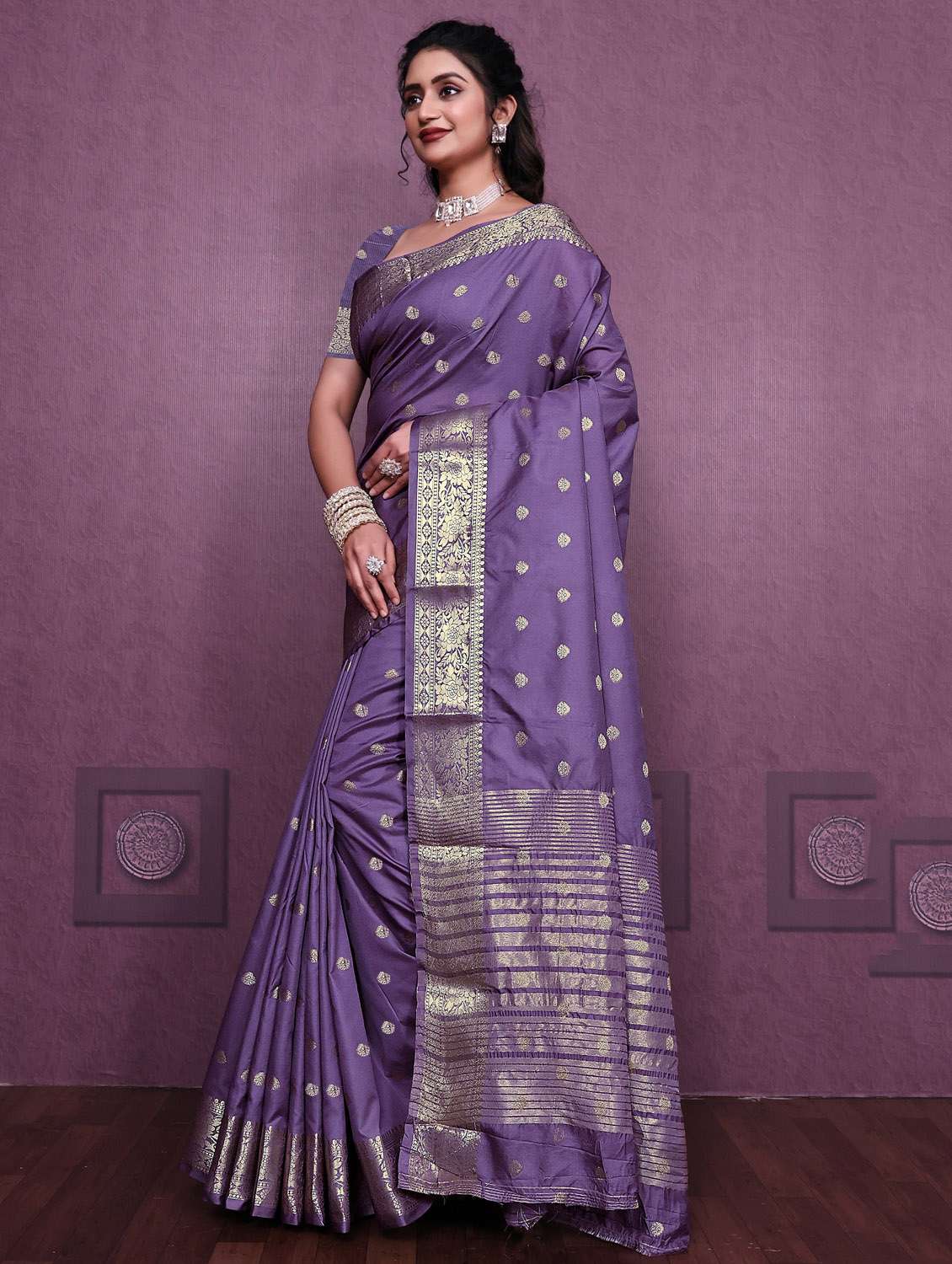 women self design banarasi saree with blouse - 22041823 -  Standard Image - 1