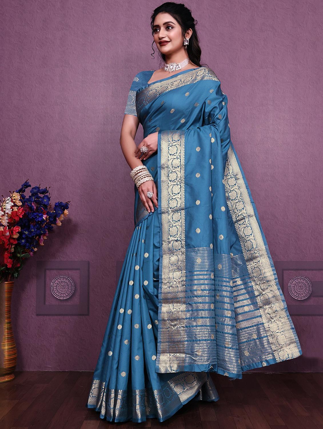 women self design banarasi saree with blouse - 22041828 - Standard Image - 1