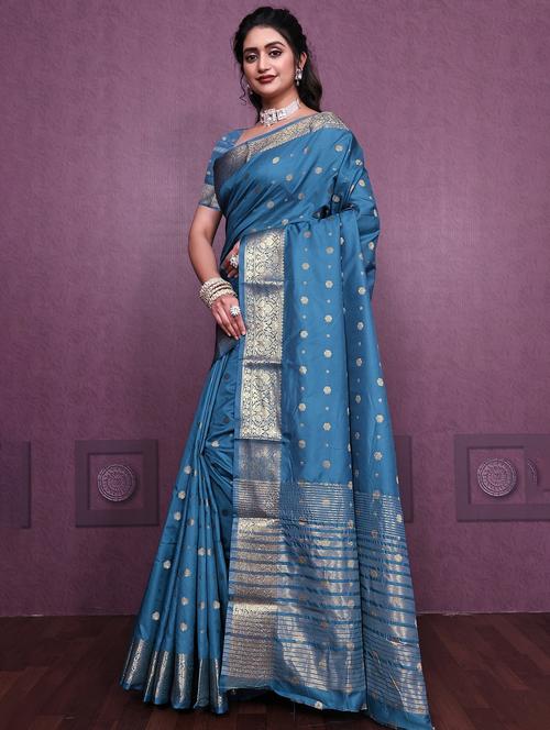 women self design banarasi saree with blouse - 22041832 - Standard Image - 0