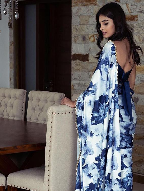 women floral printed half & half saree with blouse - 22041901 - Standard Image - 1