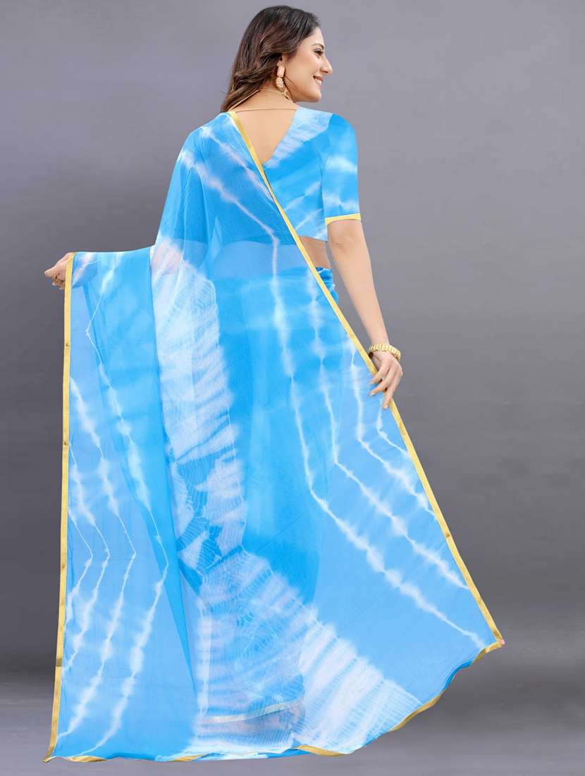women tie & dye printed saree with blouse - 22041925 - Standard Image - 1