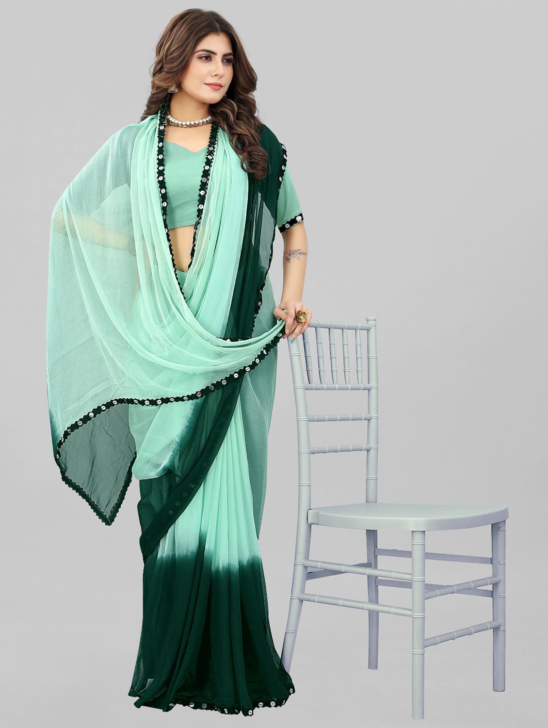 women ombre printed saree with blouse - 22041927 - Standard Image - 1