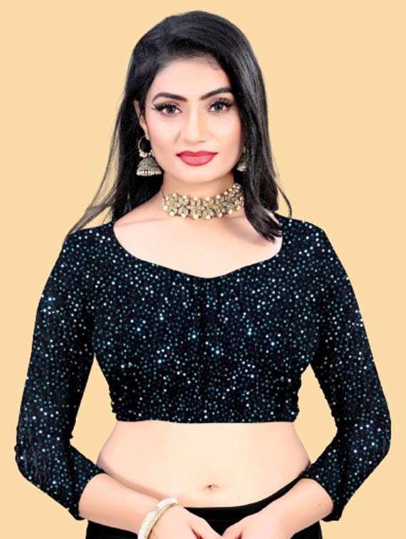 women solid with bordered ready to wear saree with blouse - 22041947 - Standard Image - 4