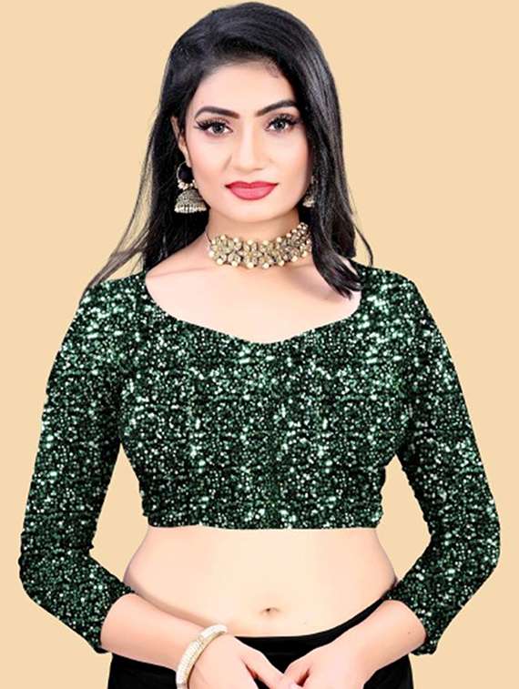 women solid with bordered ready to wear saree with blouse - 22041952 - Standard Image - 4