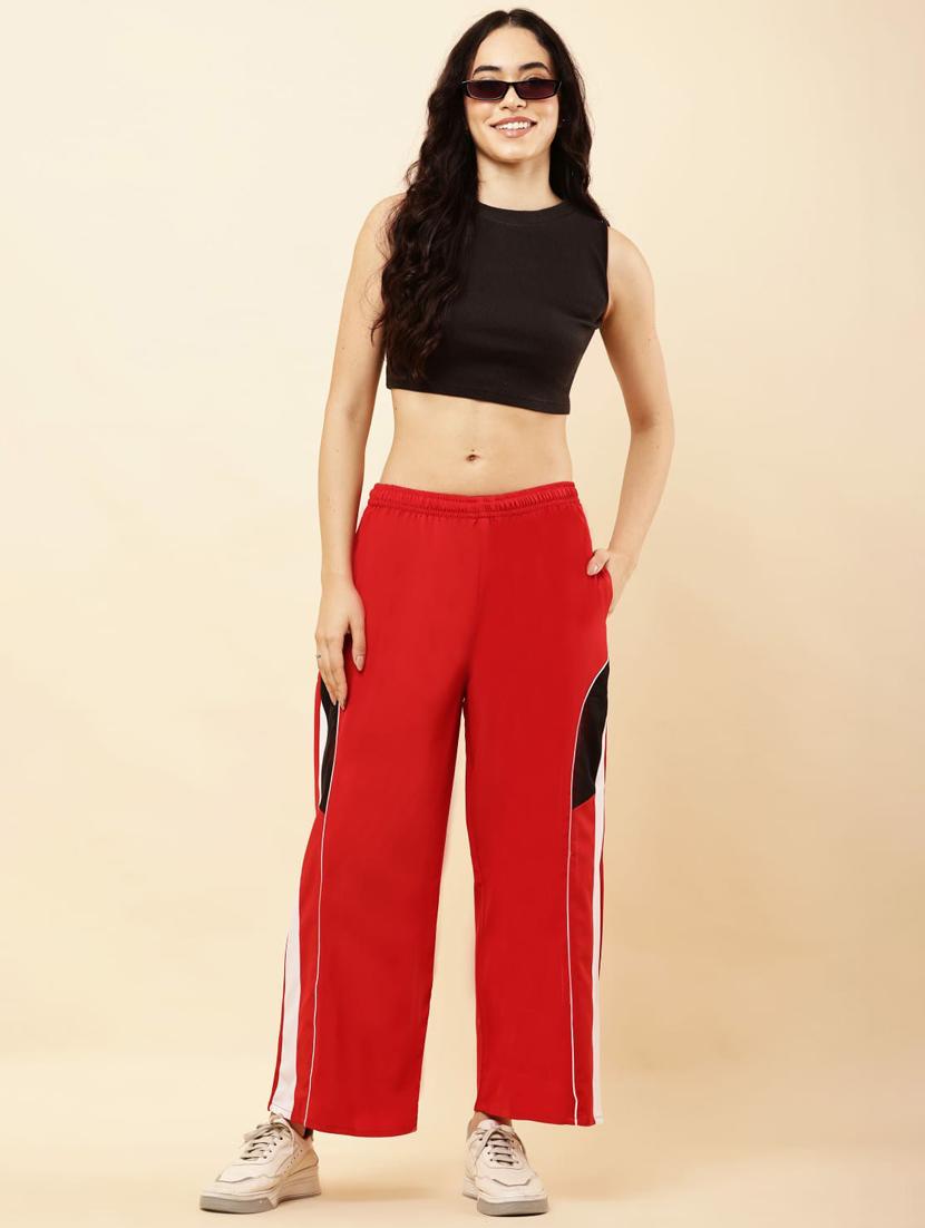women tapered mid rise relaxed fit track pant - 22041976 - Standard Image - 4