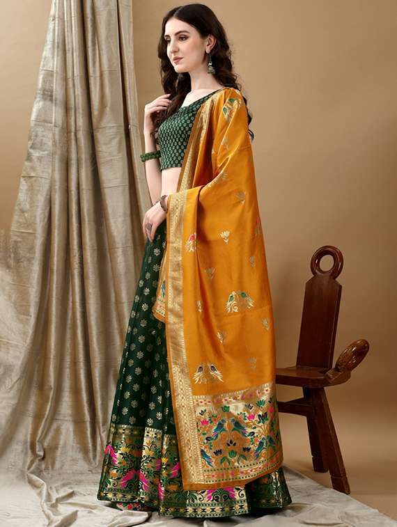 women printed flared lehenga choli with duppata set - 22042086 -  Standard Image - 1