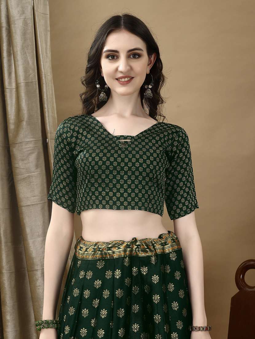 women printed flared lehenga choli with duppata set - 22042086 - Standard Image - 4