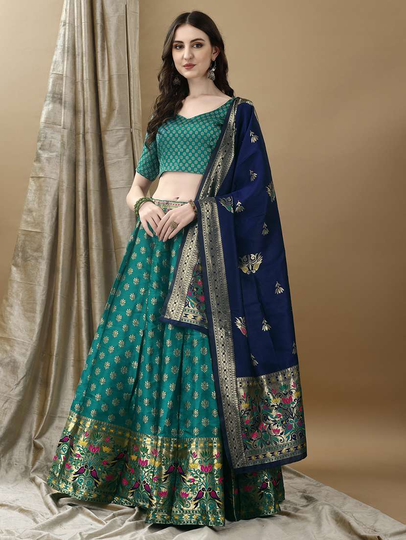women printed flared lehenga choli with duppata set - 22042087 -  Standard Image - 1