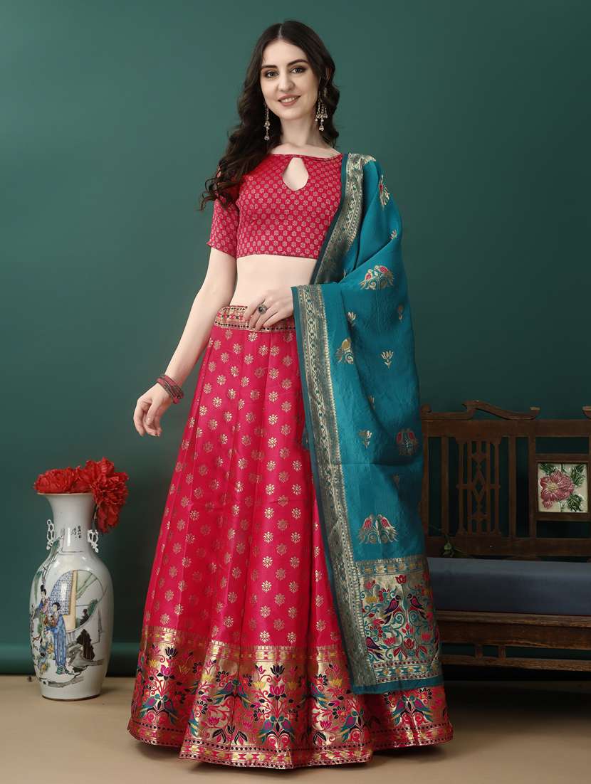 women selgf designed flared lehenga choli with duppata set - 22042089 -  Standard Image - 1