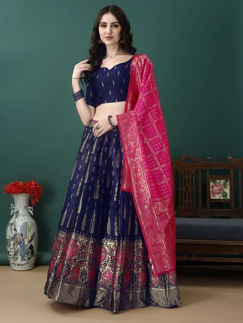 women self designed flared lehenga choli with duppata set - 22042090 - Standard Image - 0