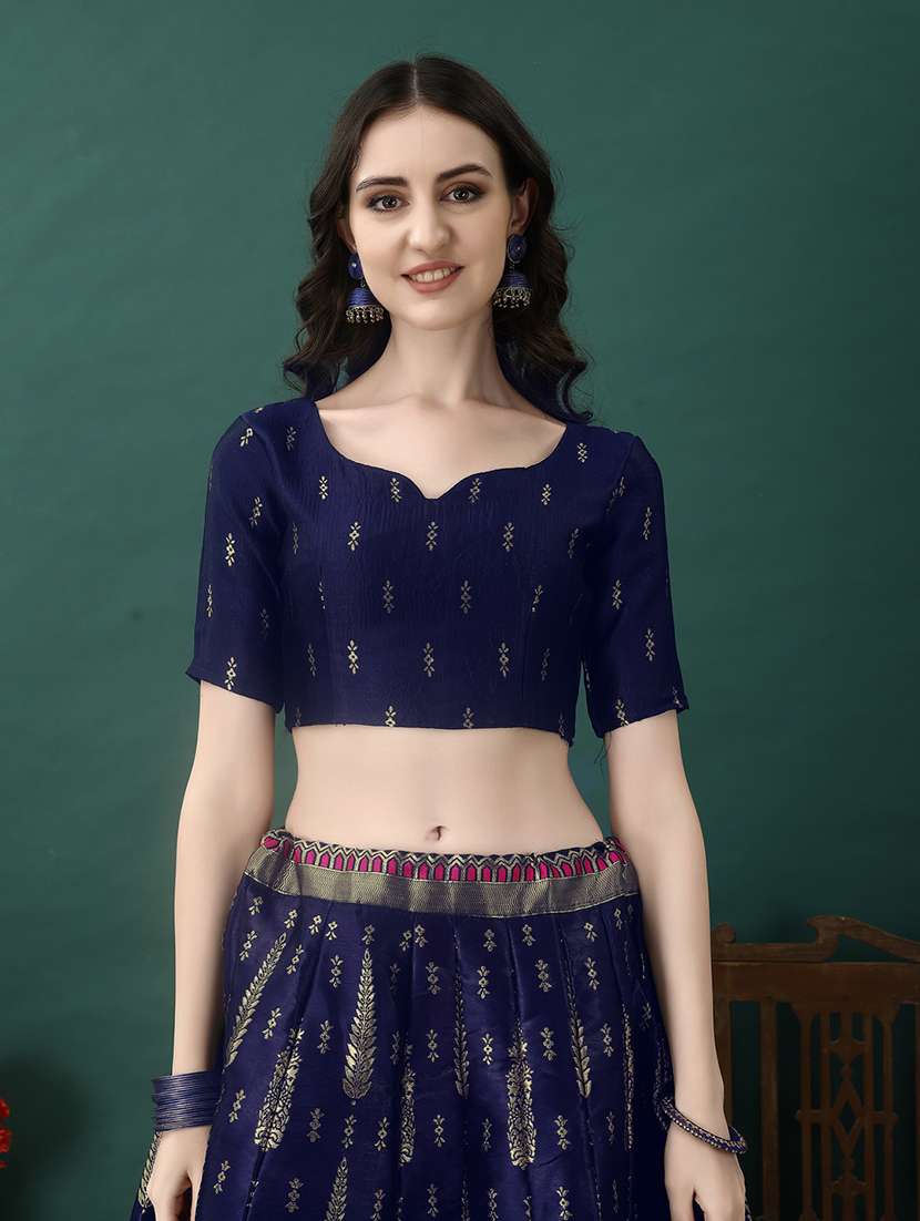 women self designed flared lehenga choli with duppata set - 22042090 - Standard Image - 4