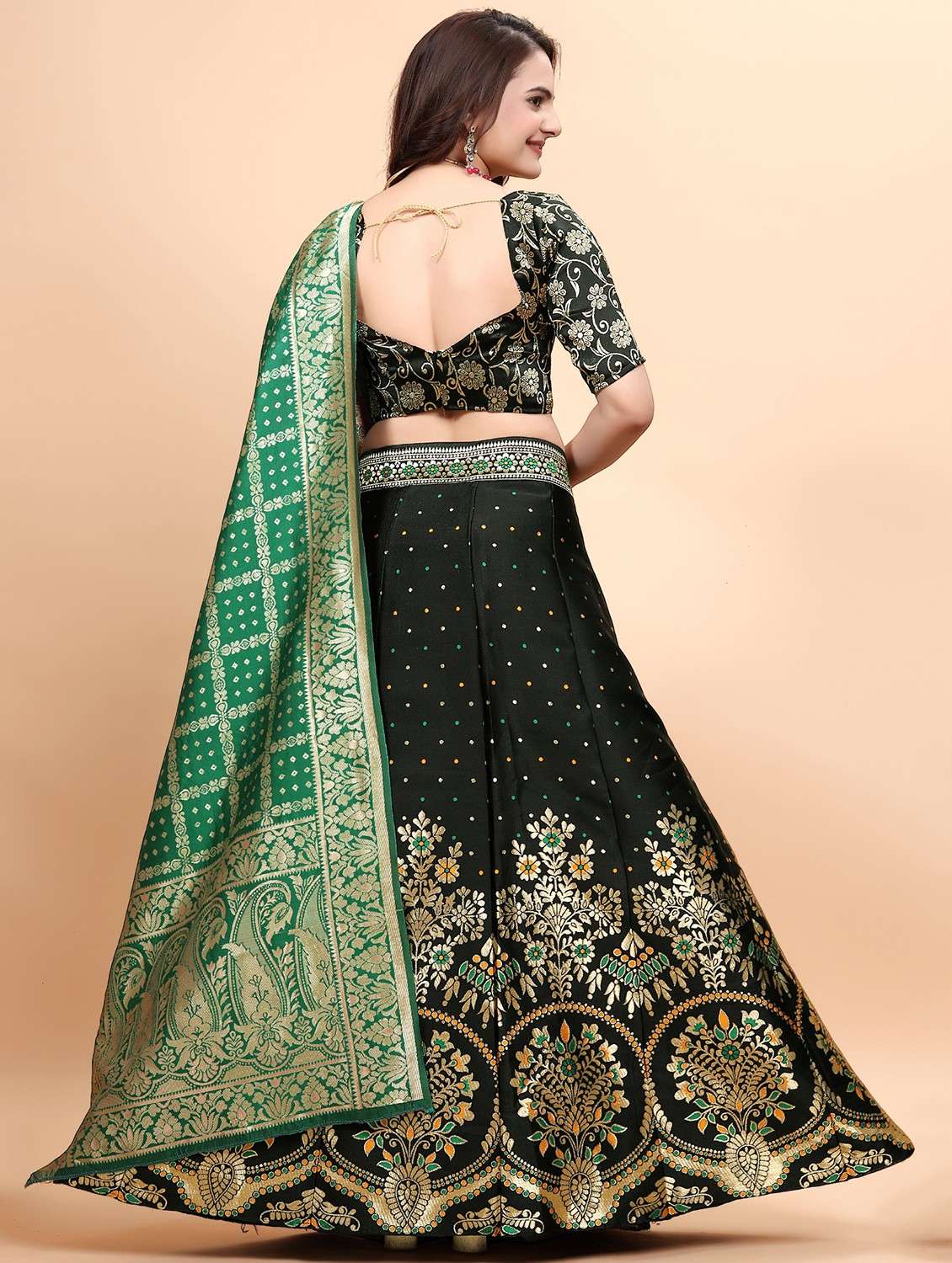 women self designed flared lehenga choli with duppata set - 22042098 -  Standard Image - 4