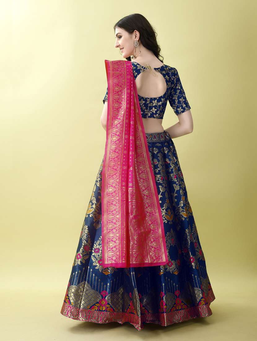 women self designed flared lehenga choli with duppata set - 22042101 - Standard Image - 4