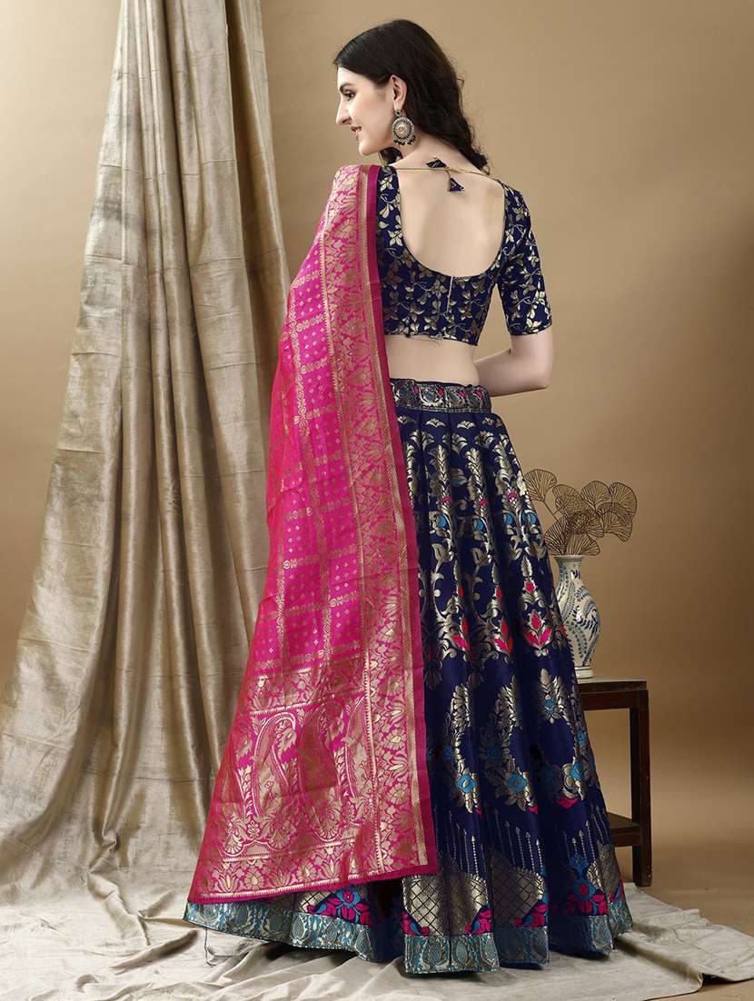 women self design flared unstitched lehenga - 22042103 -  Standard Image - 1