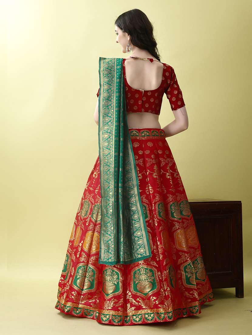 women self designed flared lehenga choli with duppata set - 22042106 - Standard Image - 4