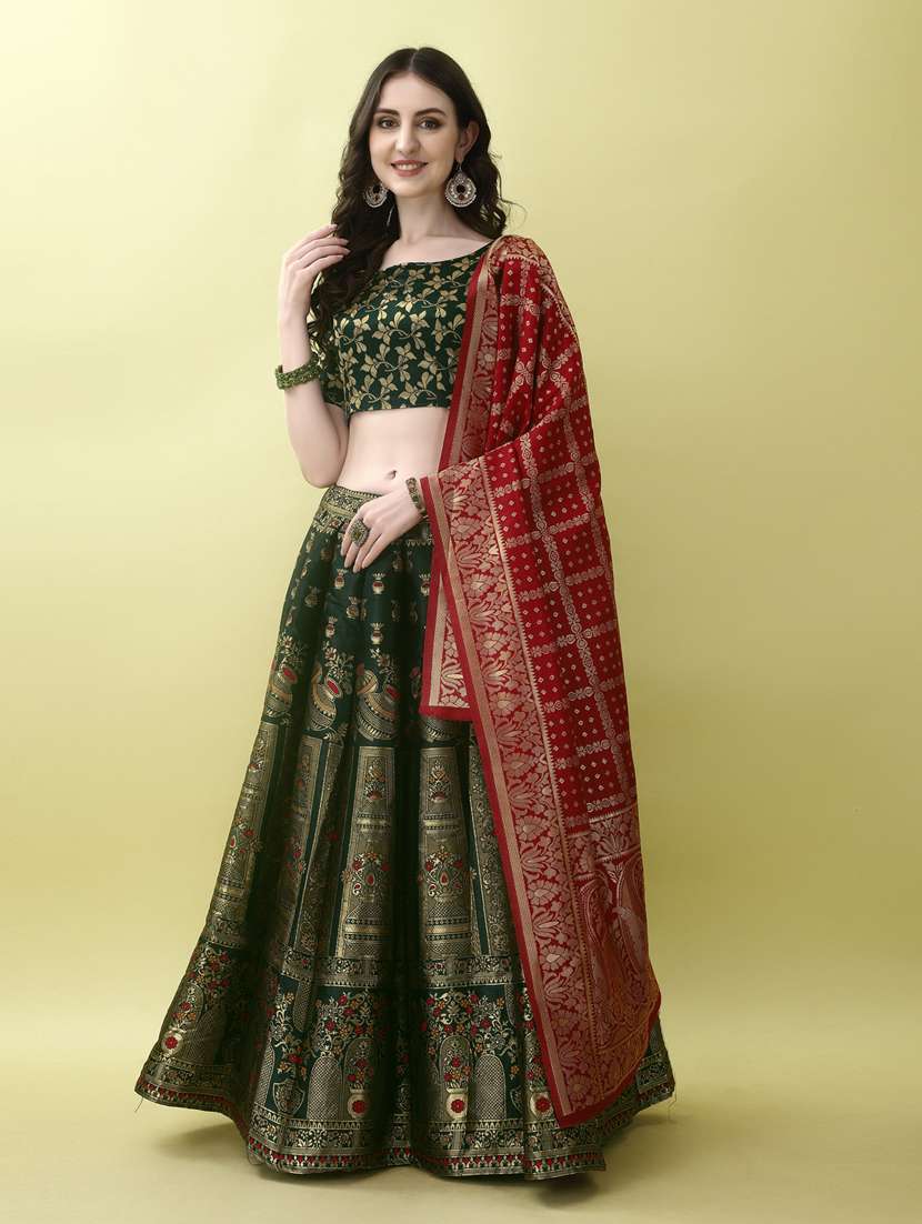 women self designed flared lehenga choli with duppata set - 22042112 -  Standard Image - 1