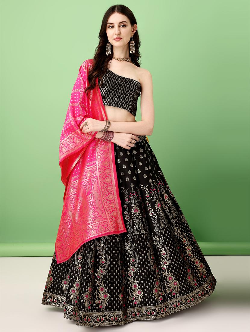 women self designed flared lehenga choli with duppata set - 22042122 - Standard Image - 1