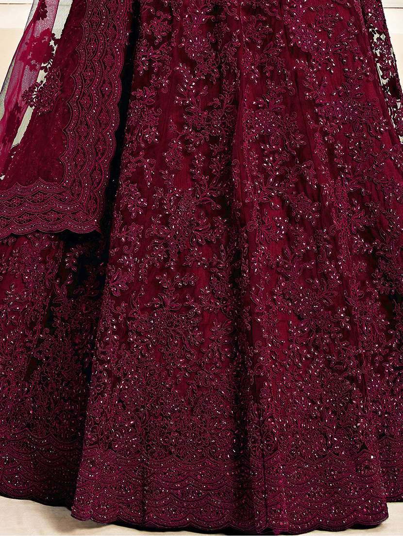 women embroidered flared lehenga choli with duppata set - 22042163 - Standard Image - 4
