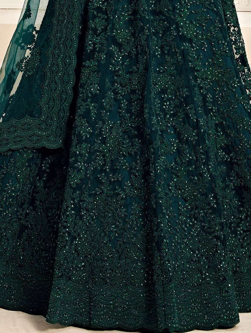 women embroidered flared lehenga choli with duppata set - 22042164 - Standard Image - 4