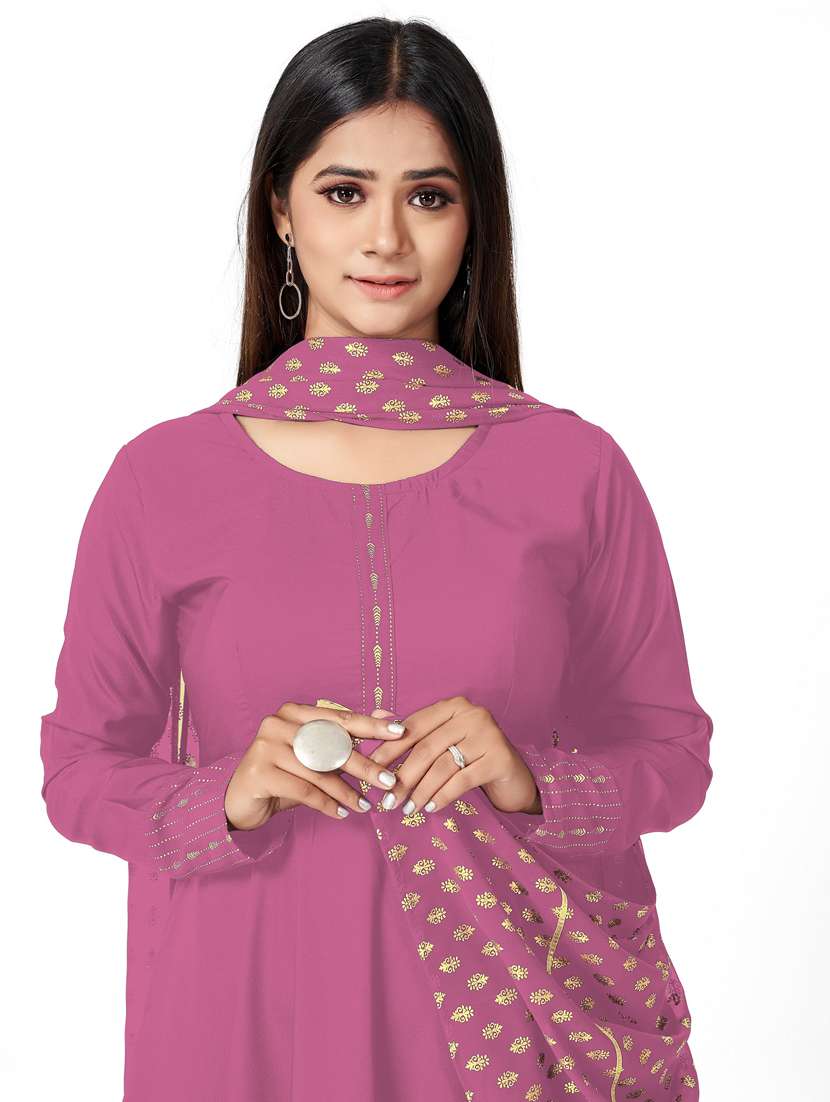 women solid long sleeve kurta and dupatta set - 22042187 -  Standard Image - 4
