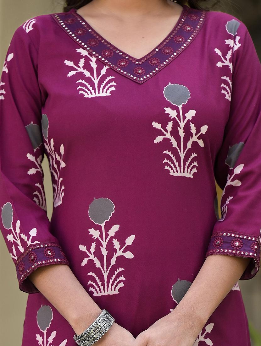 girls printed kurta and pant with dupatta set - 22042243 - Standard Image - 4