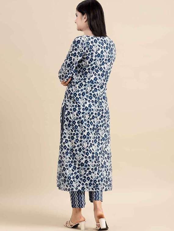 girls printed kurta and pant set - 22042280 - Standard Image - 1