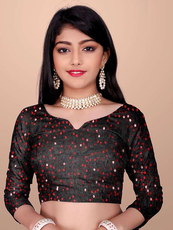 girls embellished ready to wear ruffle saree - 22042298 -  Standard Image - 4