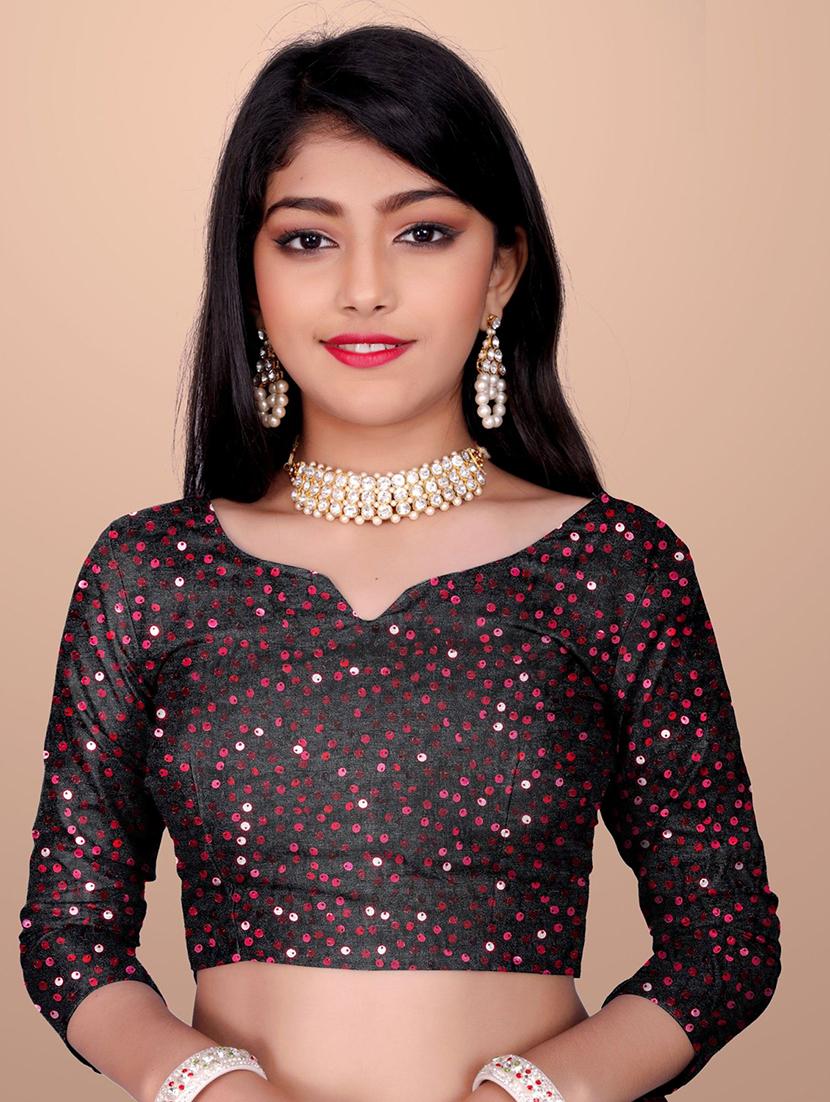 girls embellished ready to wear ruffle saree - 22042300 - Standard Image - 4
