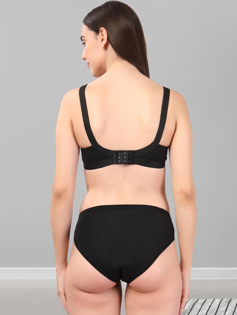 women pack of 3 solid bra and panty set - 22042381 - Standard Image - 4