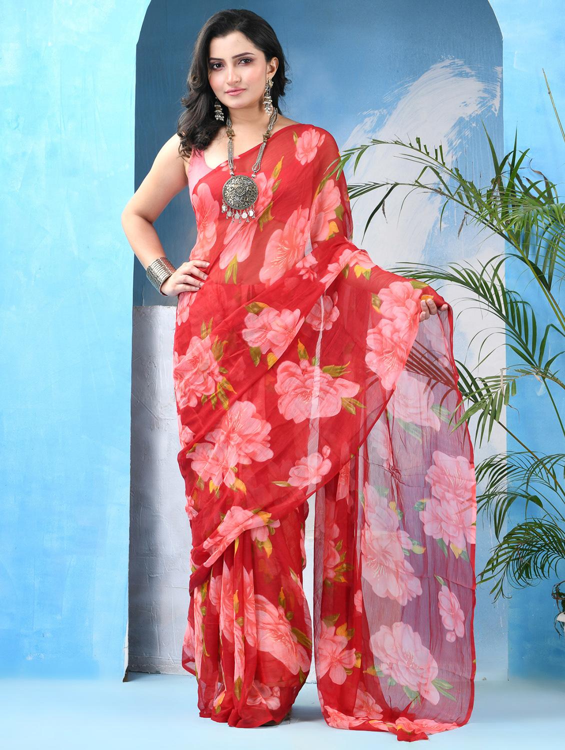women floral printed saree - 22042424 - Zoom Image - 0