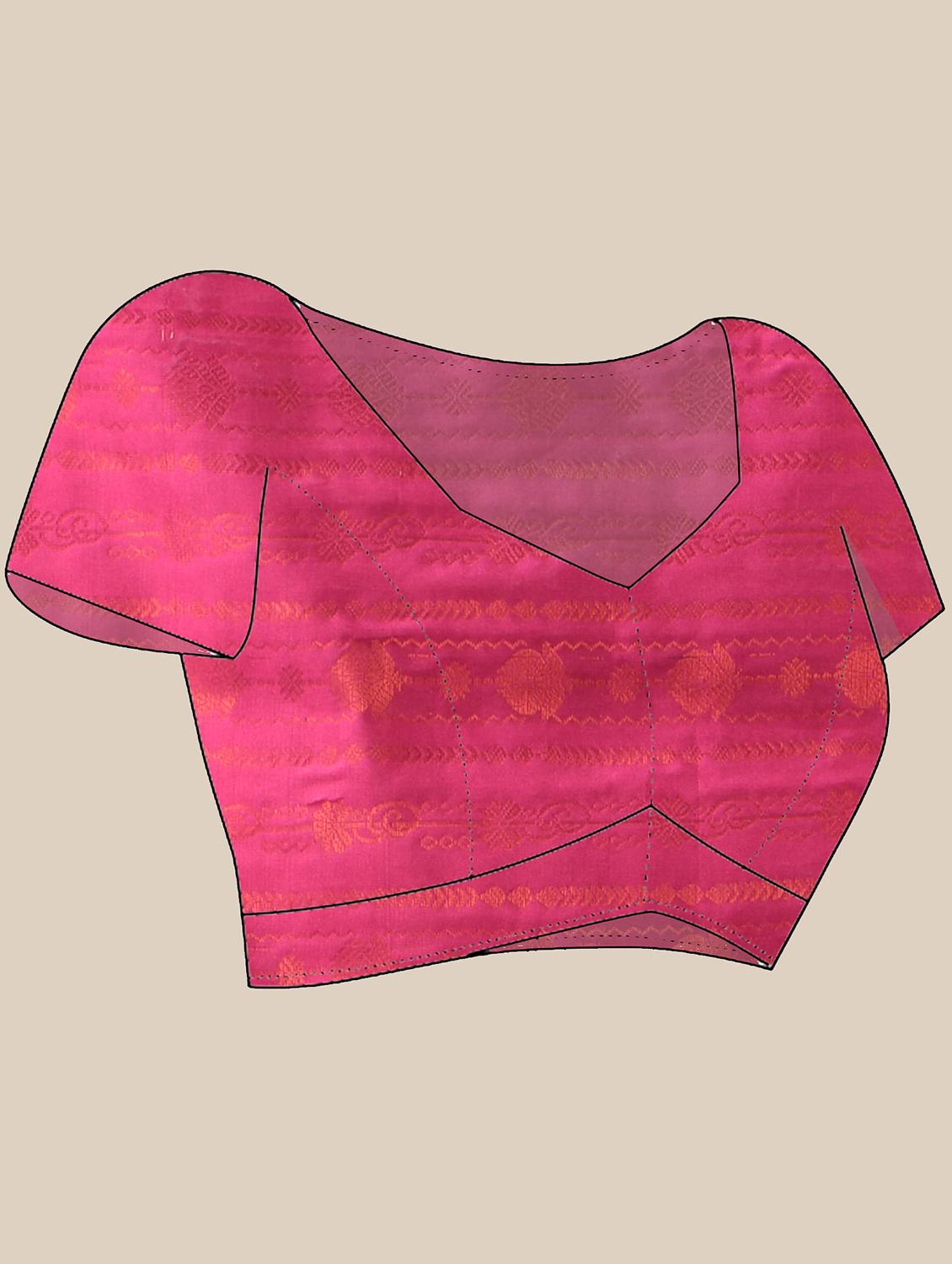 women self design banarasi saree with blouse - 22042435 - Standard Image - 4