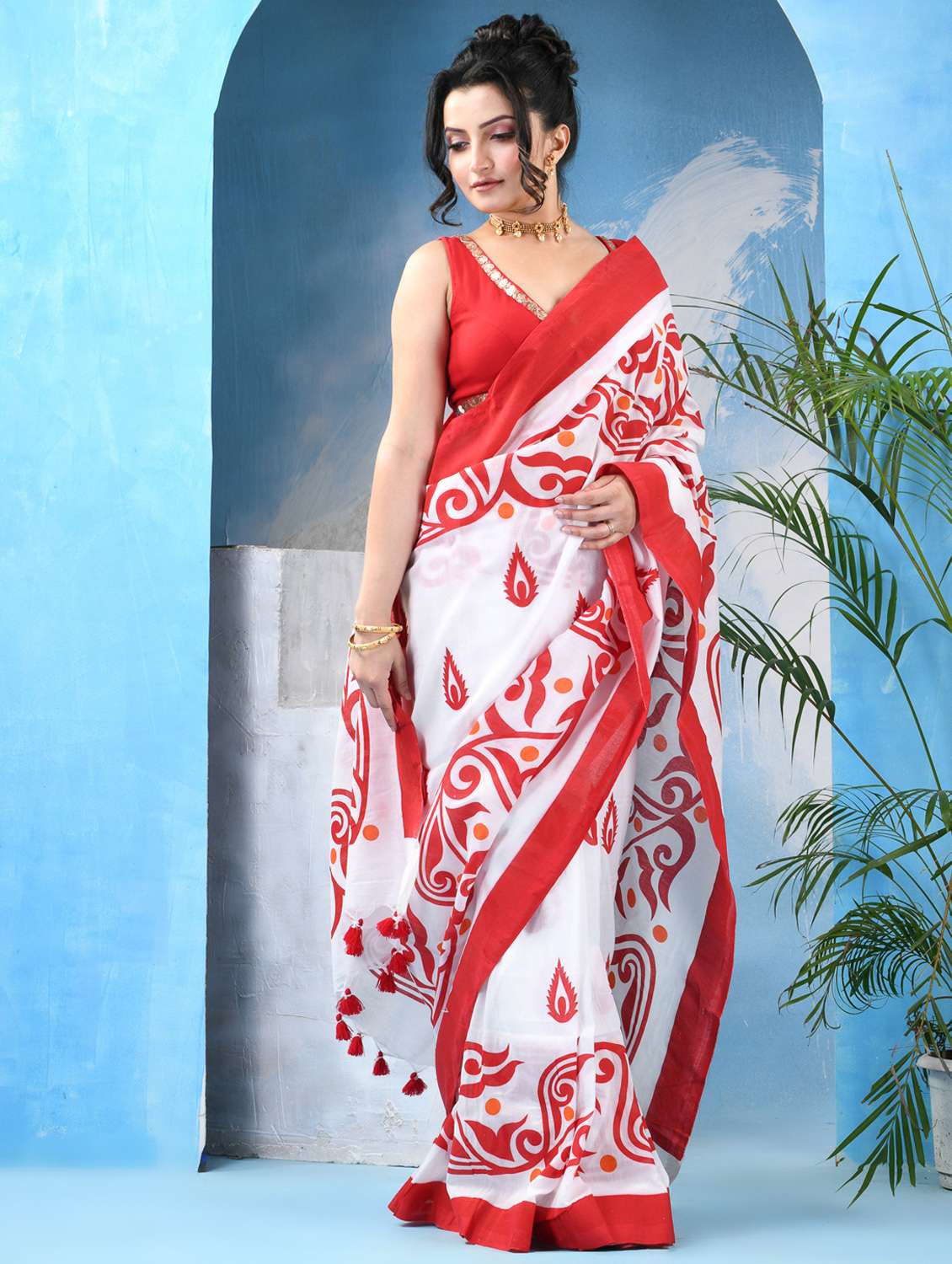 women printed casual wear saree - 22042439 -  Standard Image - 1