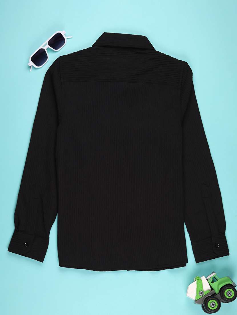 boys solid long sleeve casual shirt - 22042578 -  Standard Image - 1