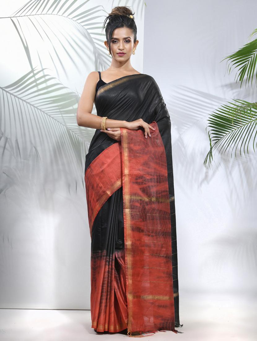 women shibori printed saree with blouse - 22042702 - Zoom Image - 0