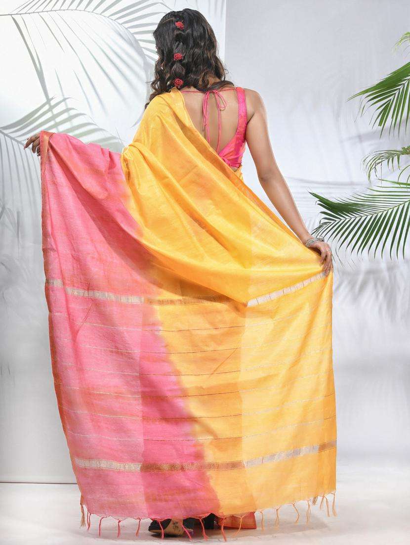 women shibori printed saree with blouse - 22042704 -  Standard Image - 1