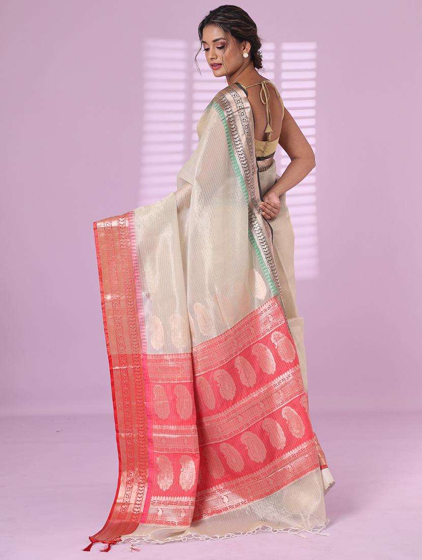 women self design bordered saree with blouse - 22042765 -  Standard Image - 1