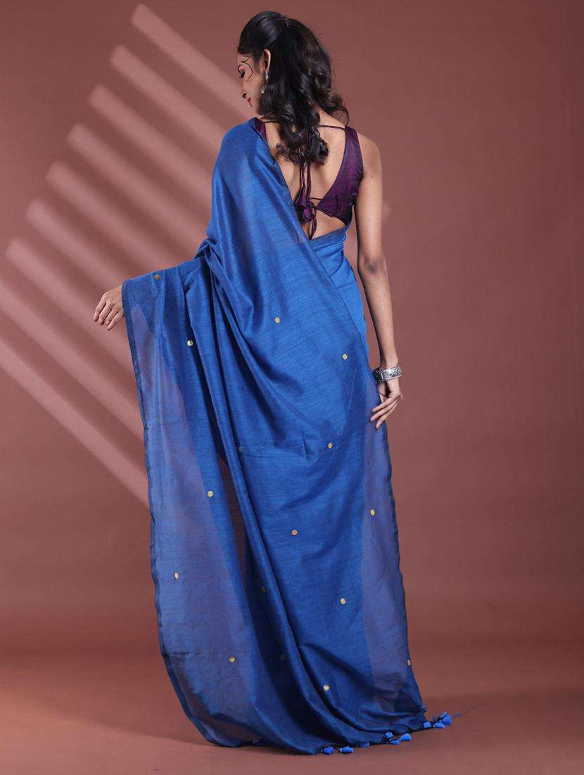 women solid with work embellished saree with blouse - 22042801 -  Standard Image - 1