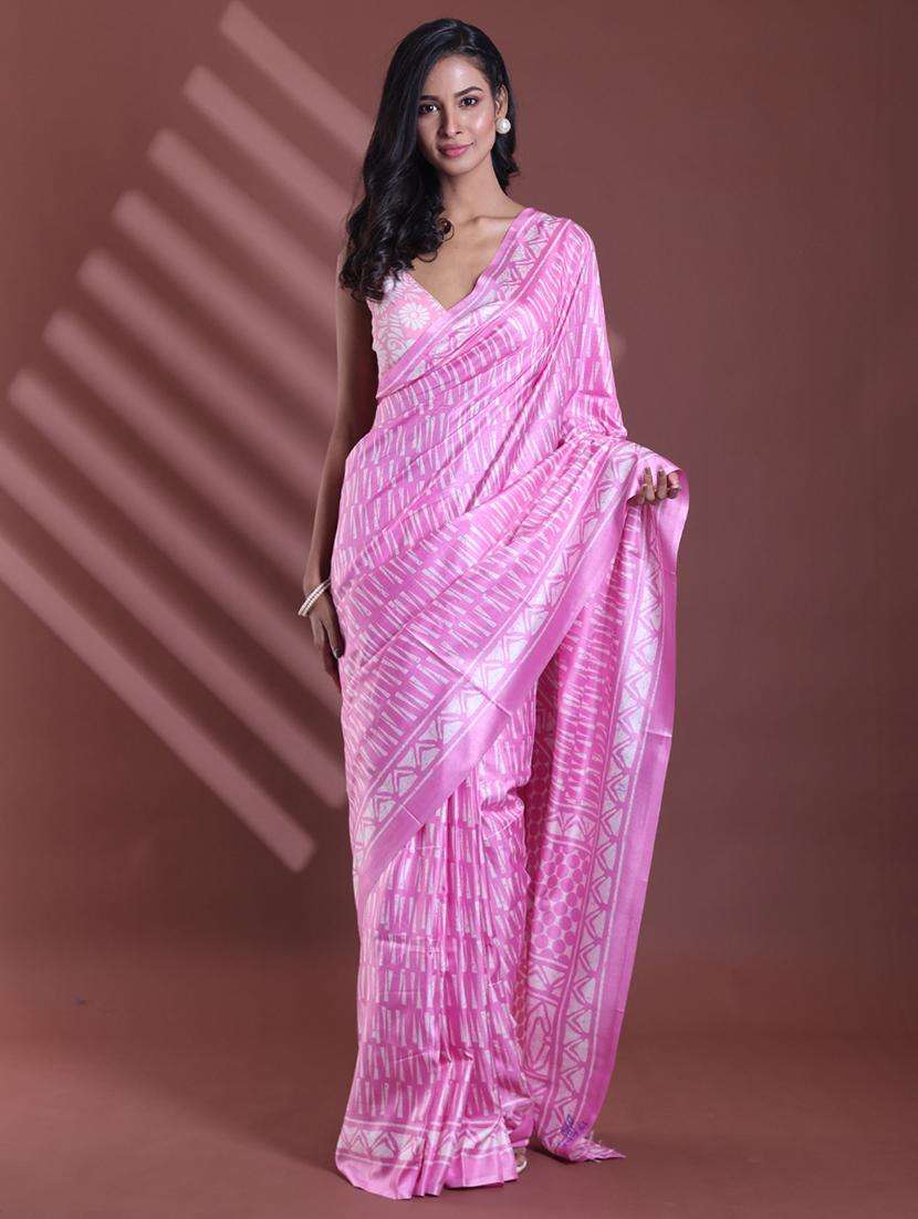 women printed casual wear saree with blouse - 22042805 - Zoom Image - 0
