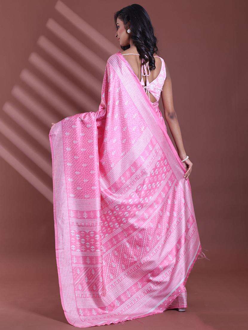 women printed casual wear saree with blouse - 22042809 - Standard Image - 1