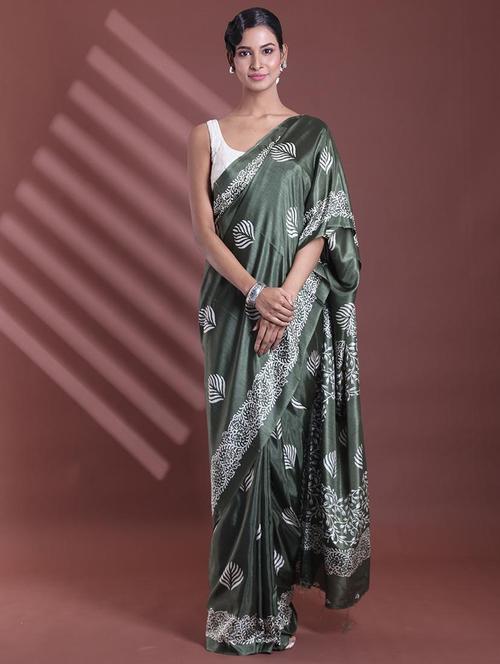 women printed casual wear saree with blouse - 22042810 -  Standard Image - 0