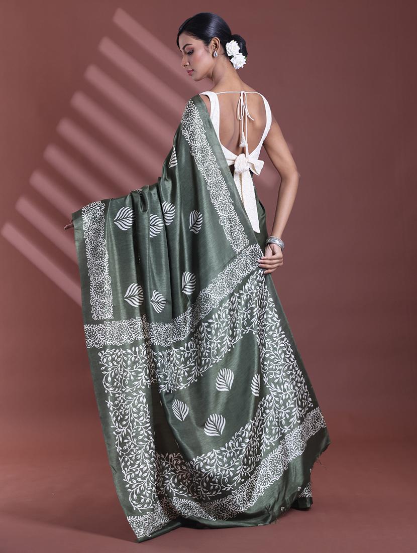 women printed casual wear saree with blouse - 22042810 -  Standard Image - 1