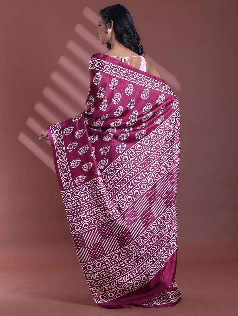 women printed casual wear saree with blouse - 22042812 -  Standard Image - 1