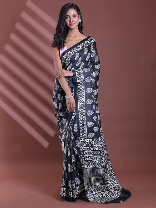 women printed casual wear saree with blouse - 22042813 - Standard Image - 0