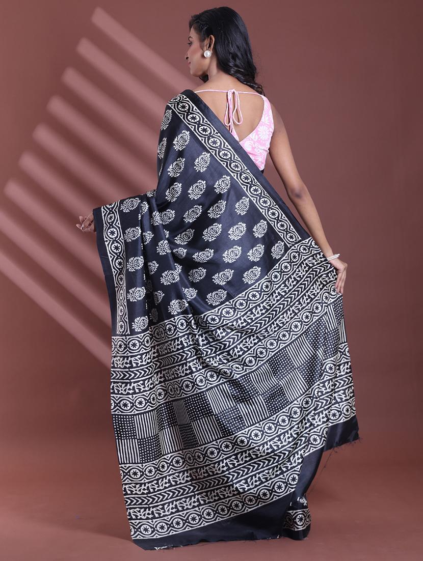 women printed casual wear saree with blouse - 22042813 - Standard Image - 1