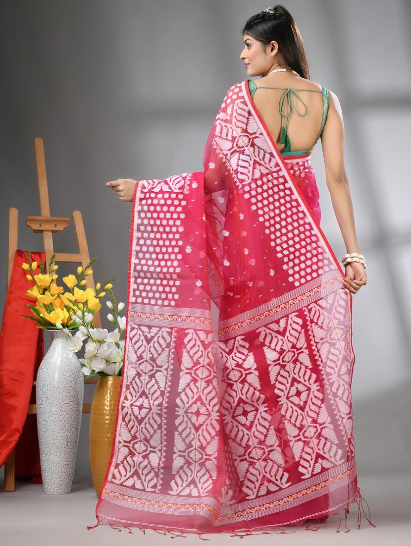 women self design handloom saree with blouse - 22042843 - Standard Image - 1