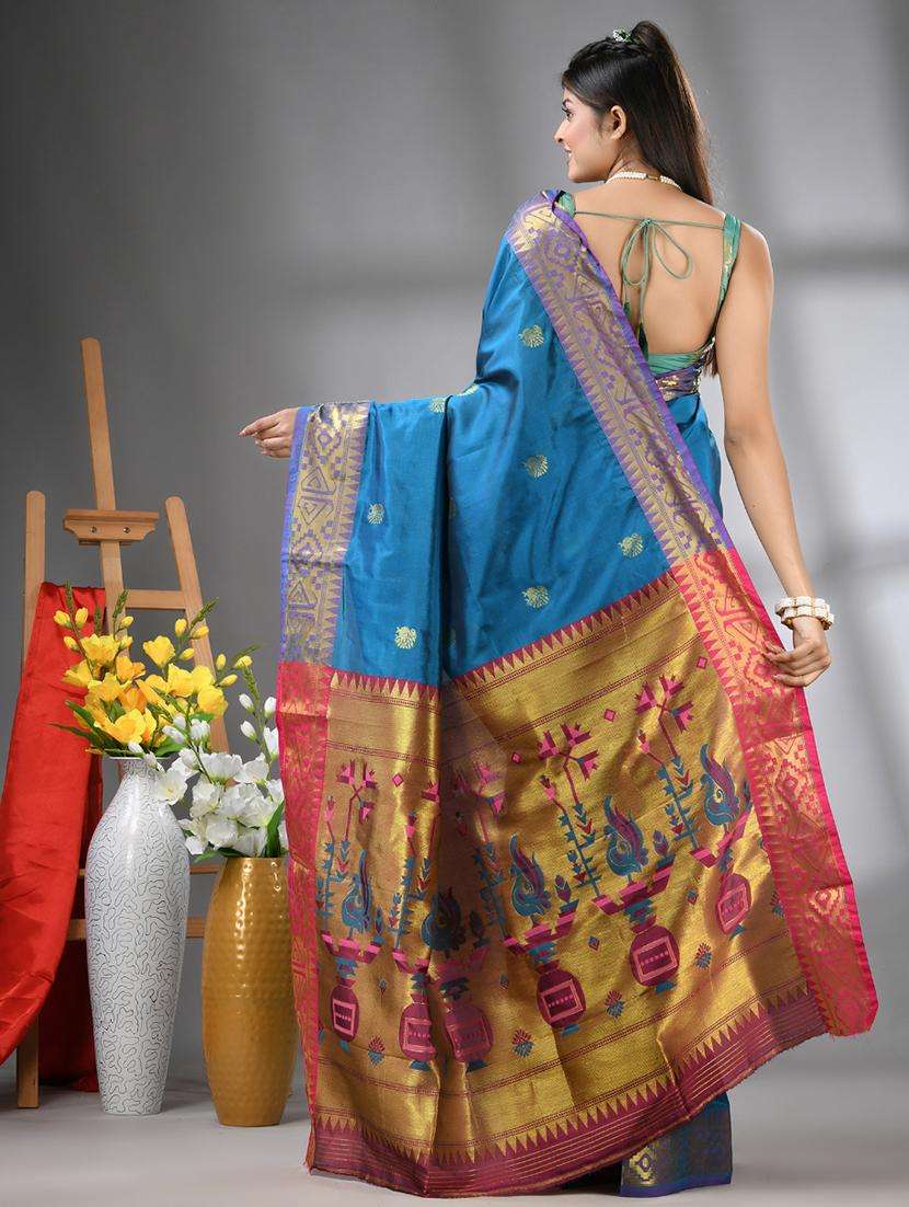 women self design paithani saree with blouse - 22042845 -  Standard Image - 1