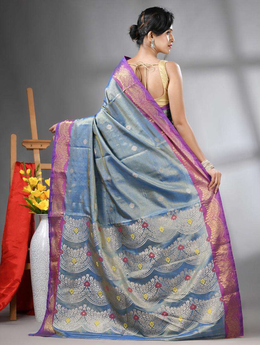 women self design bordered saree with blouse - 22042849 -  Standard Image - 1