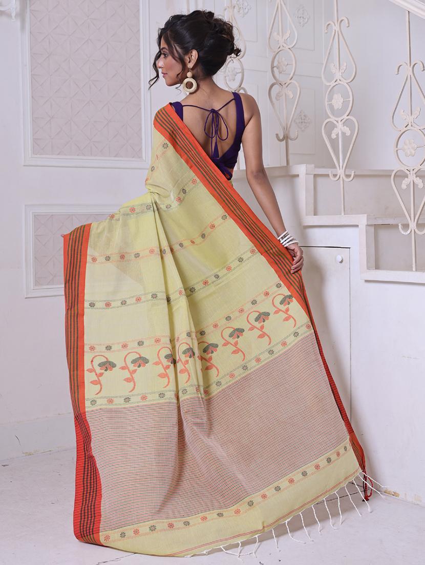 women self design handloom saree with blouse - 22042863 - Standard Image - 1