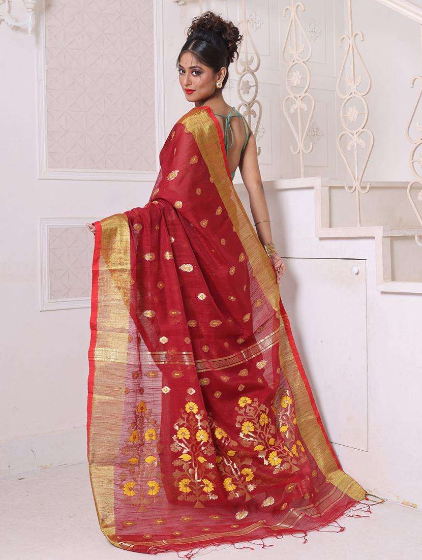 women self design handloom saree with blouse - 22042893 -  Standard Image - 1